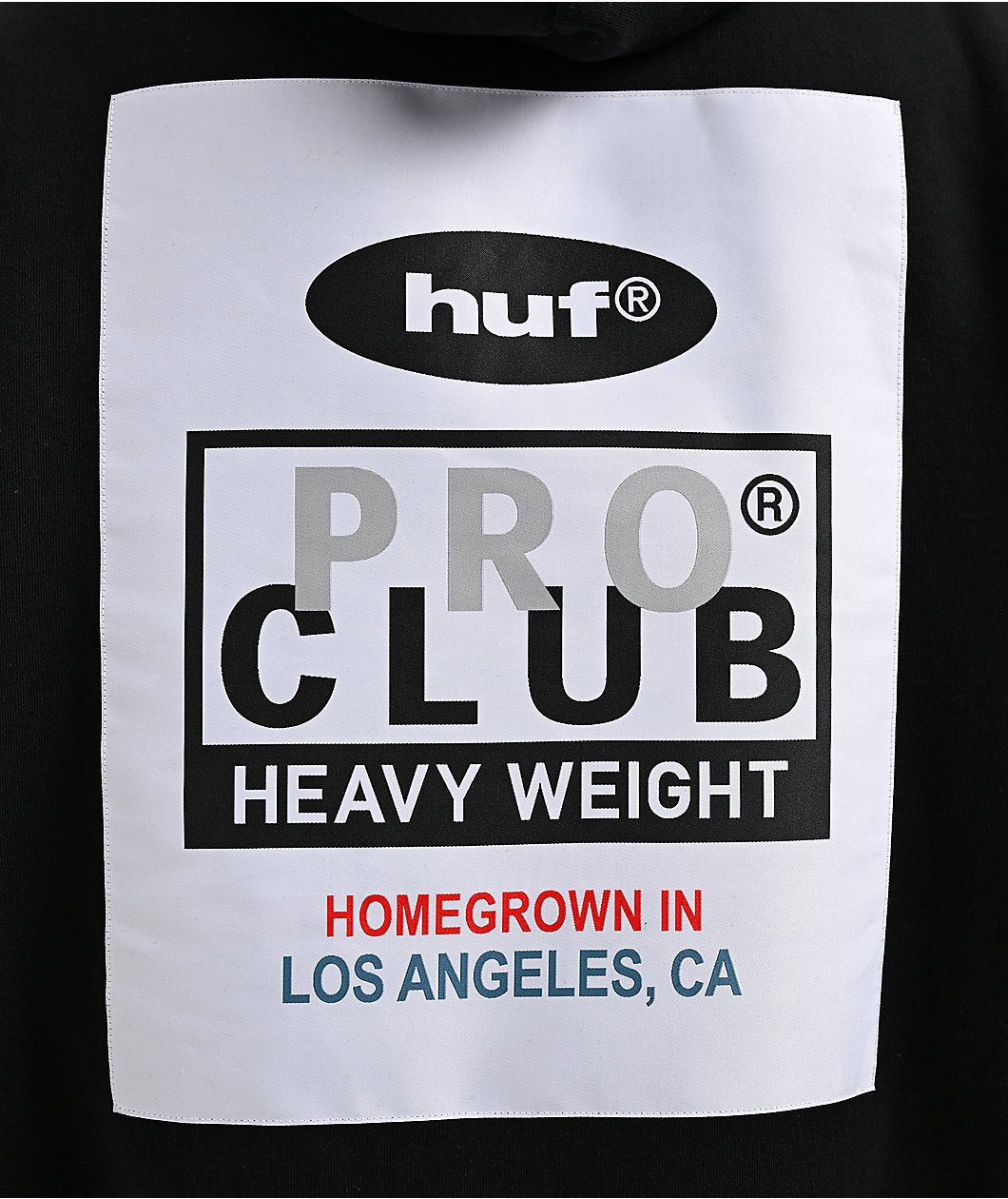 HUF x Pro Club Heavyweight Black Hoodie