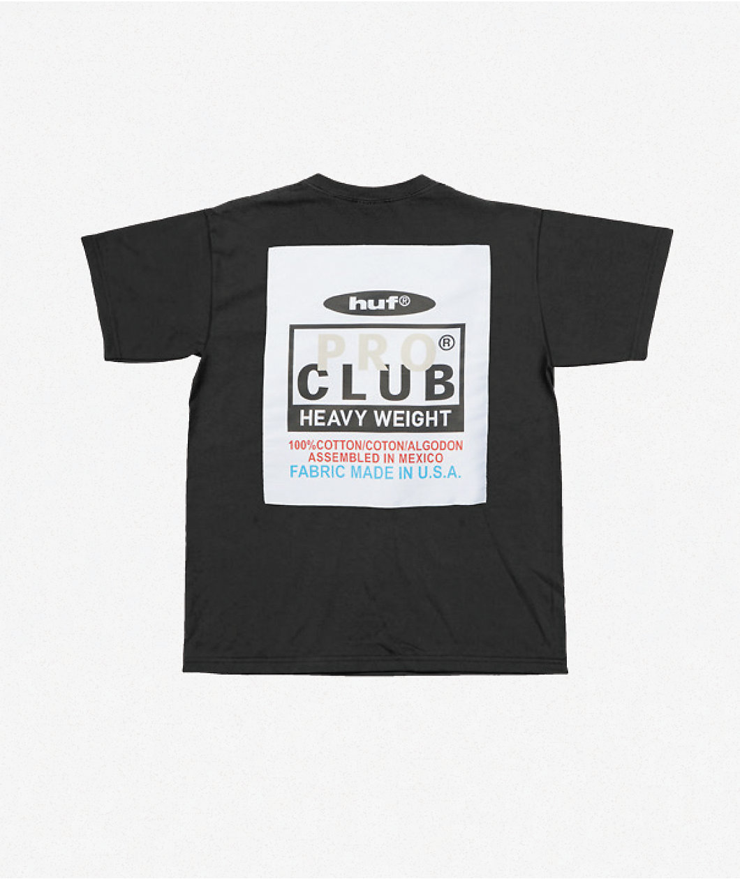 HUF x Pro Club Heavyweight Black T-Shirt