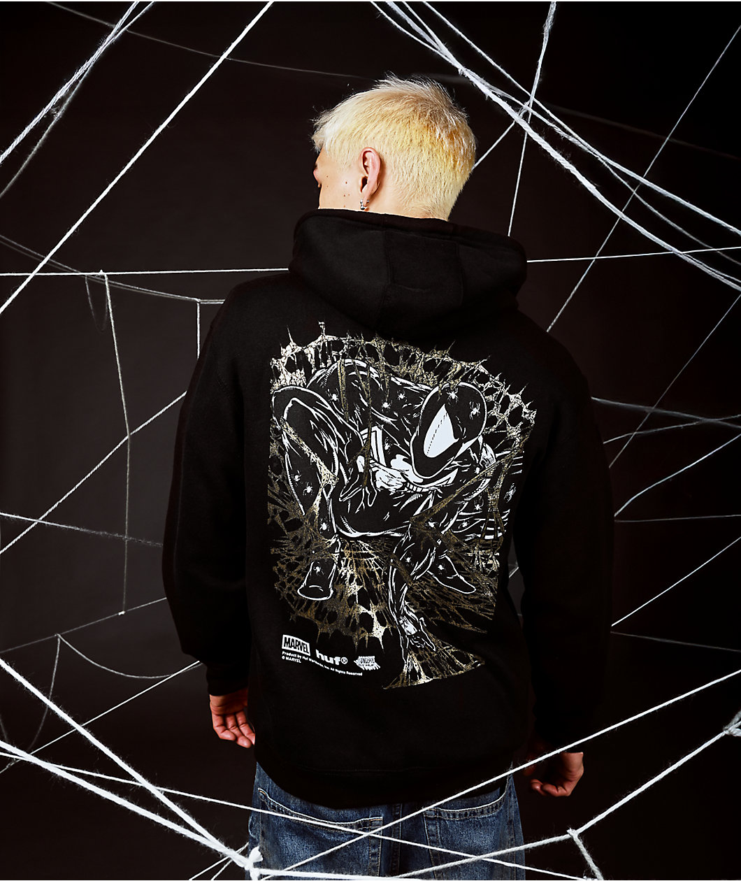 HUF x Spider-Man Arachknight Black Zip Hoodie