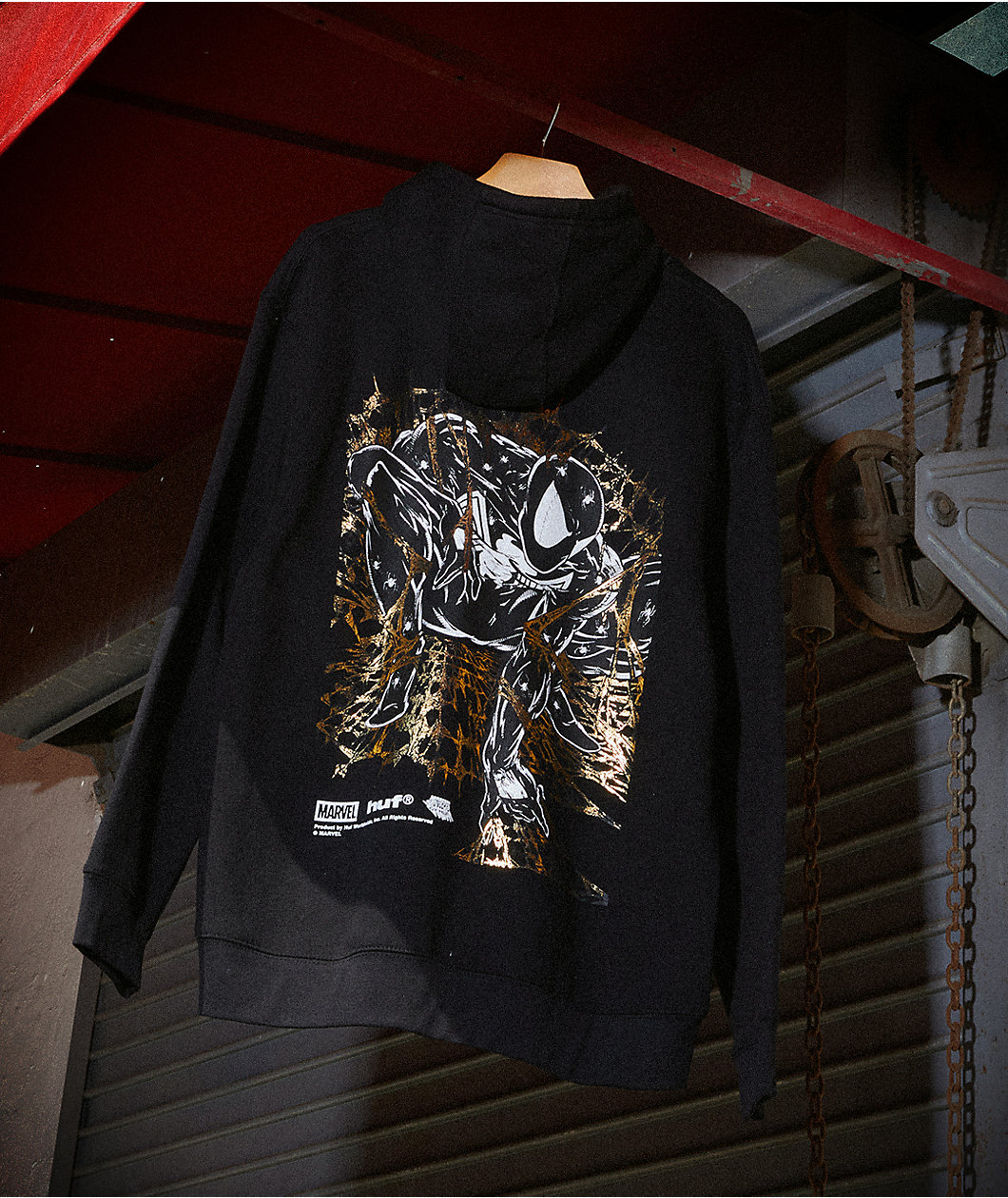 HUF x Spider-Man Arachknight Black Zip Hoodie
