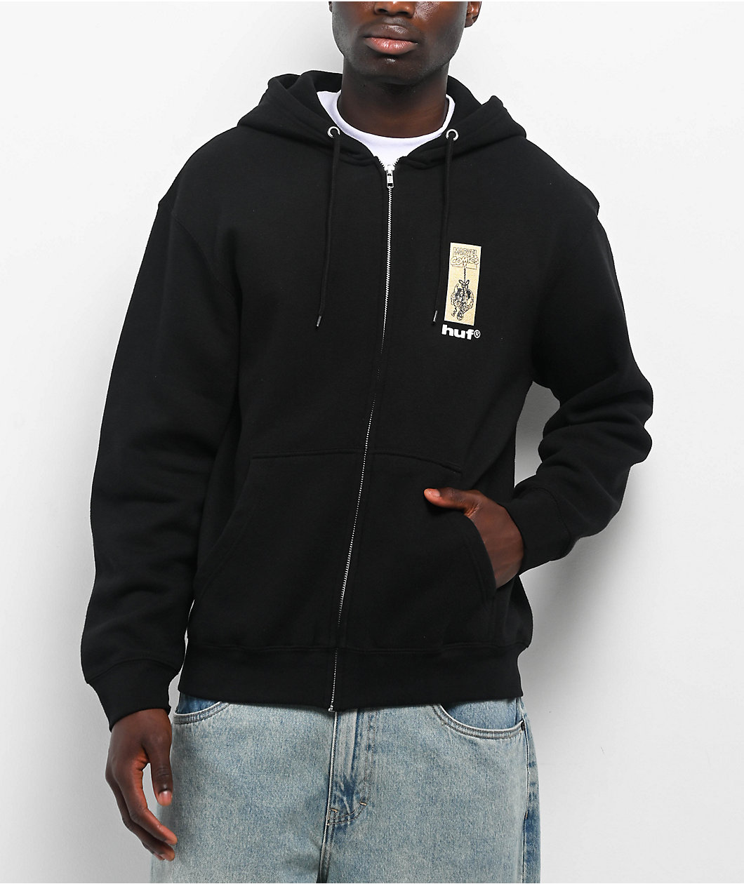 HUF x Spider-Man Arachknight Black Zip Hoodie