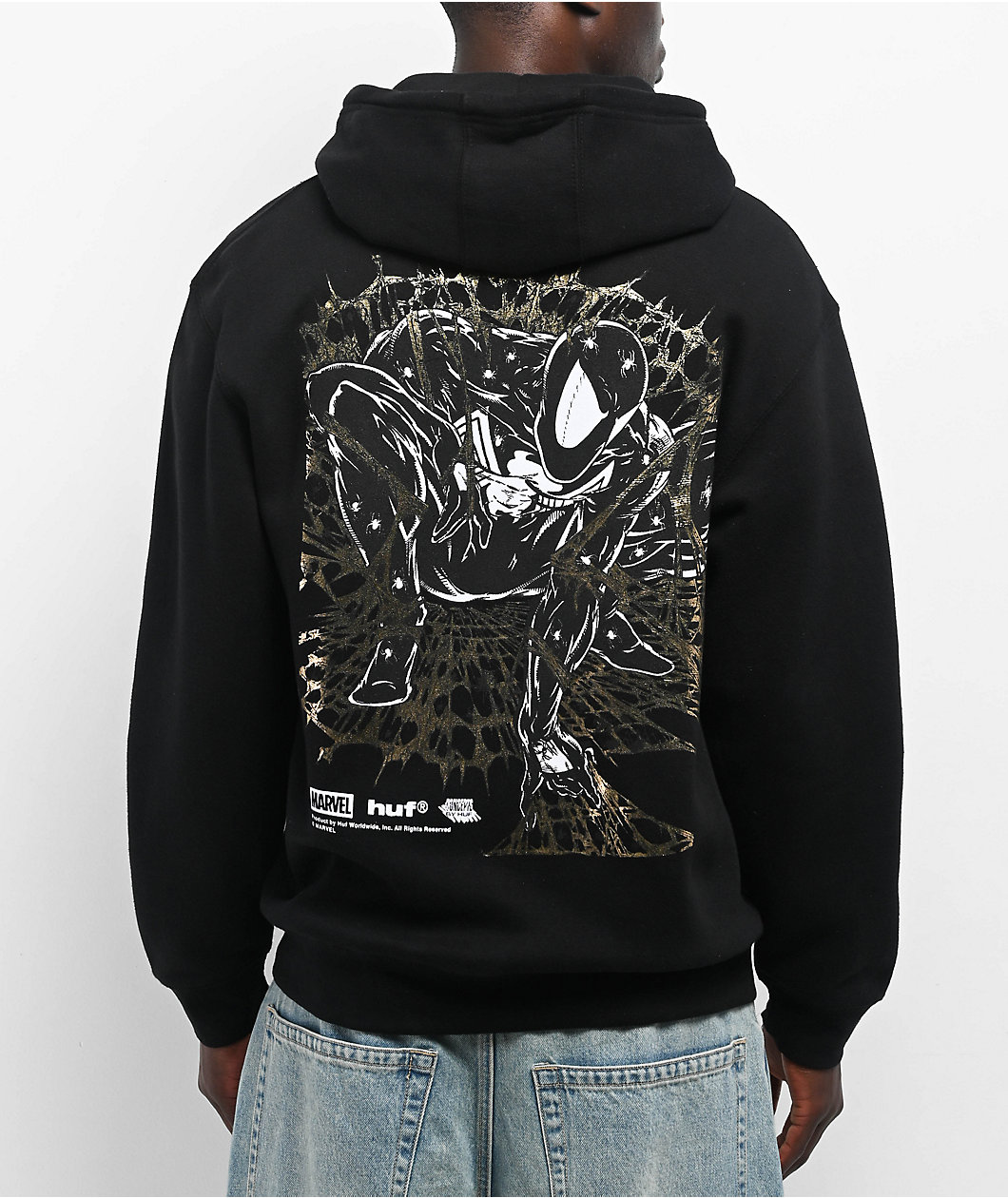 HUF x Spider-Man Arachknight Black Zip Hoodie