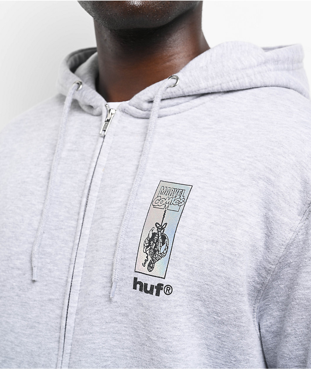 HUF x Spider-Man Arachknight Grey Zip Hoodie