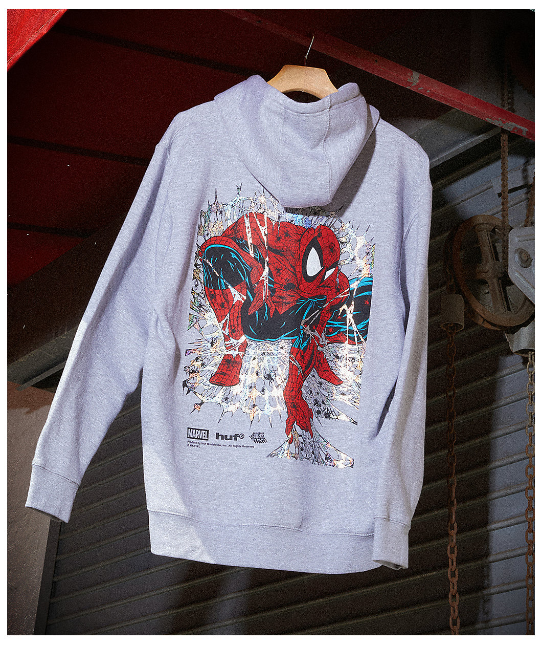 HUF x Spider-Man Arachknight Grey Zip Hoodie