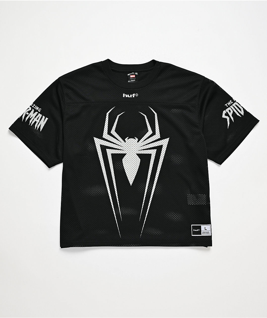 HUF x Spider-Man Black Football Jersey