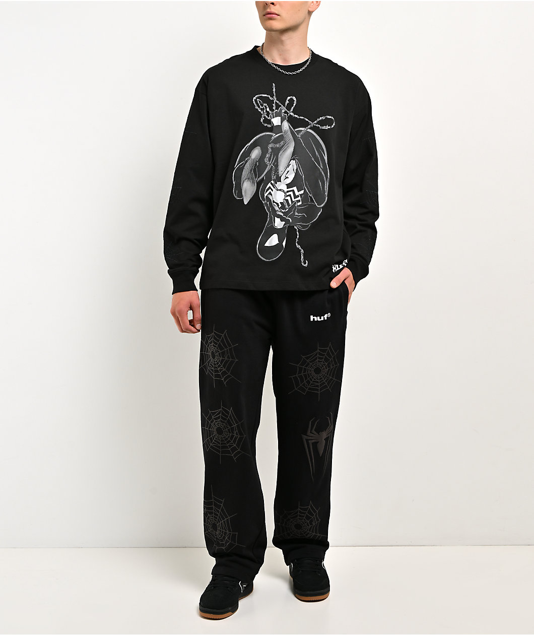 HUF x Spider-Man Black Sweatpants