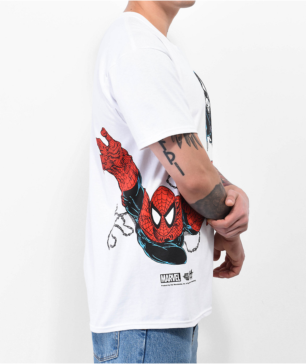HUF x Spider-Man Face Off White T-Shirt