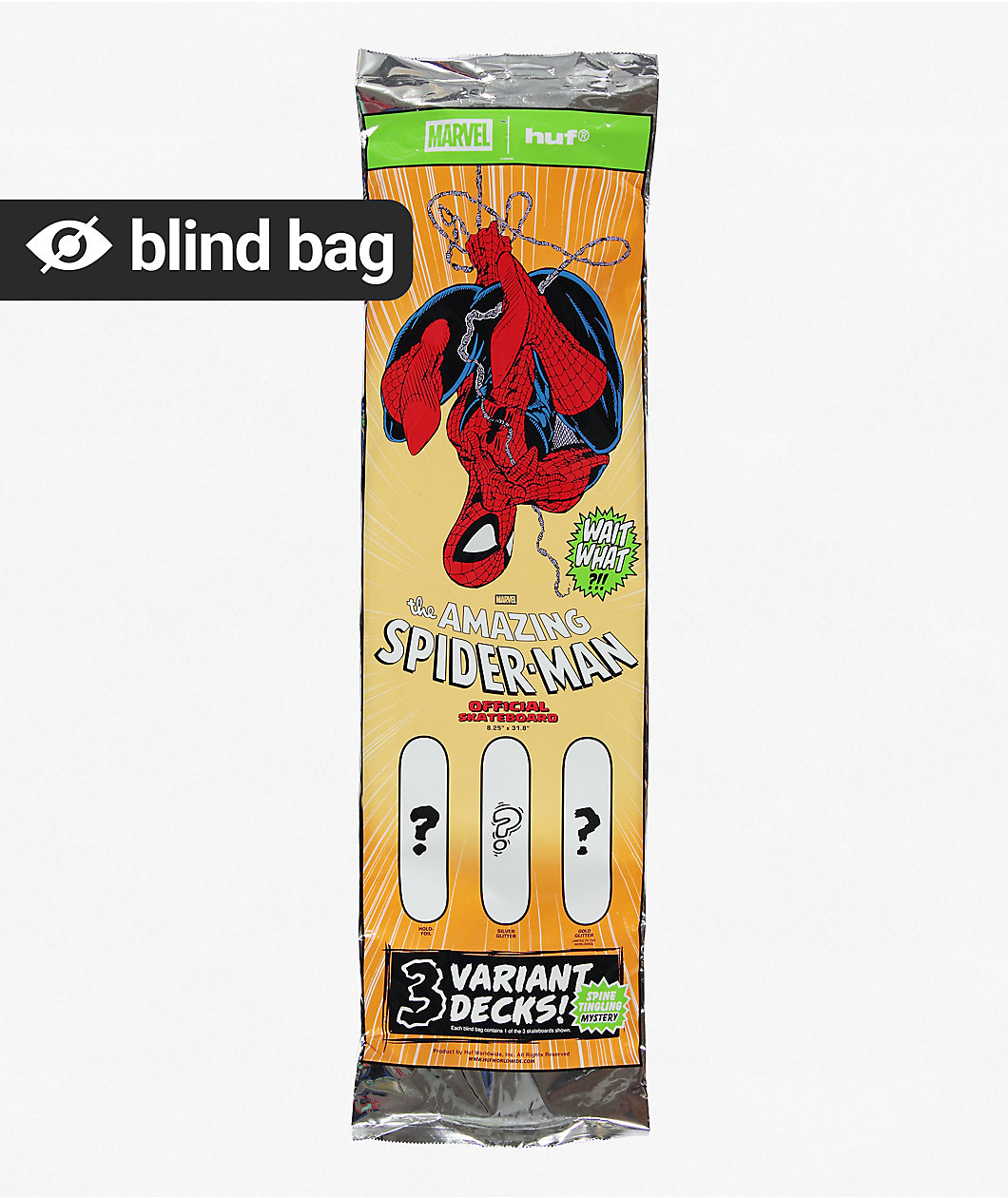 HUF x Spider-Man Issue 321 8.25" Blind Bag Skateboard Deck