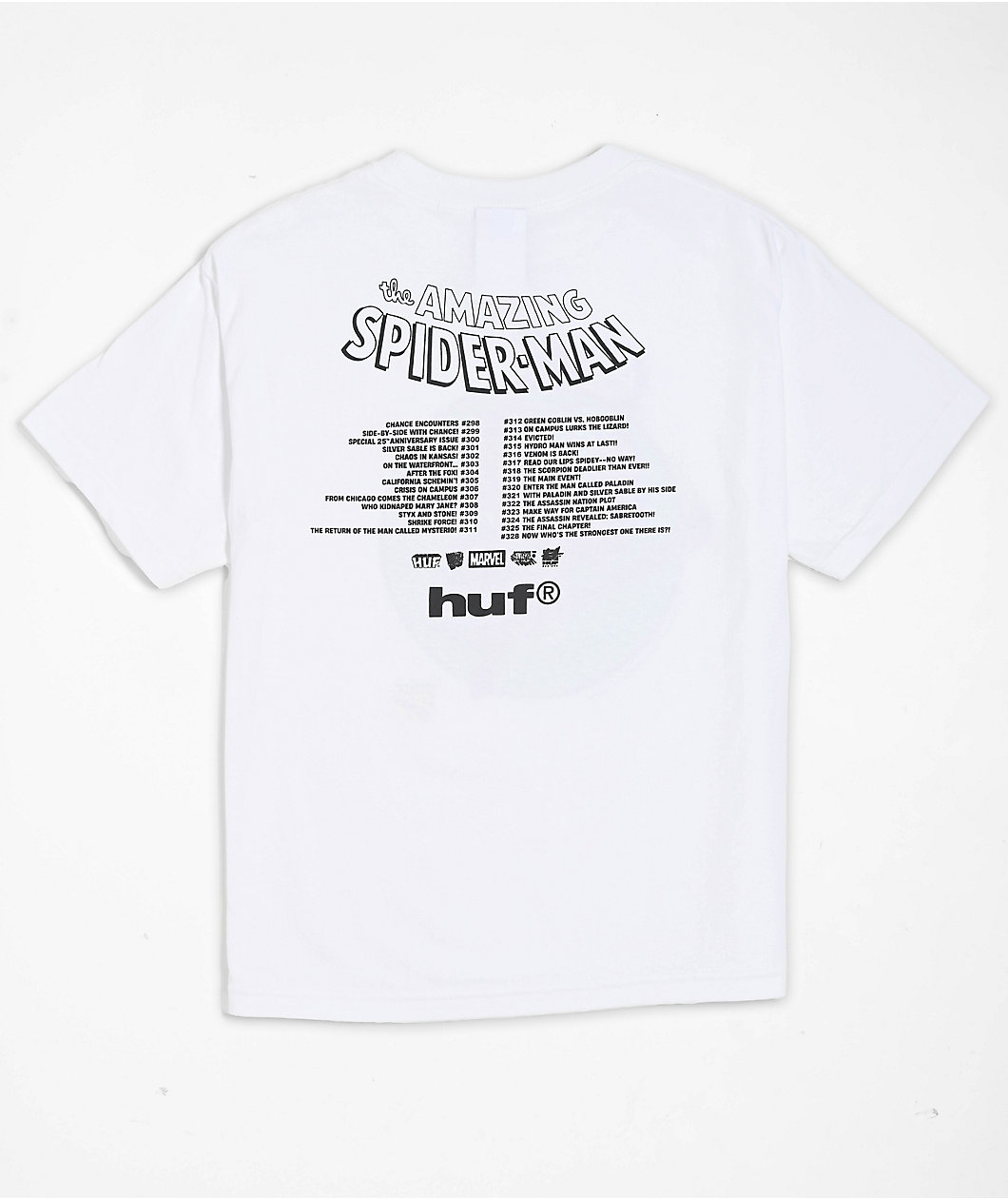HUF x Spider-Man Kids Three Hundred White T-Shirt