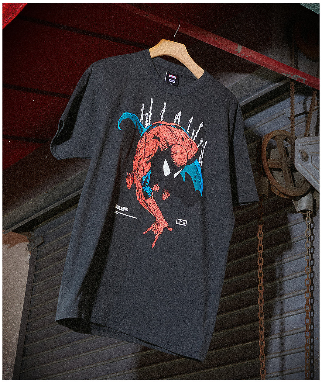 HUF x Spider-Man Perceptions Washed Black T-Shirt