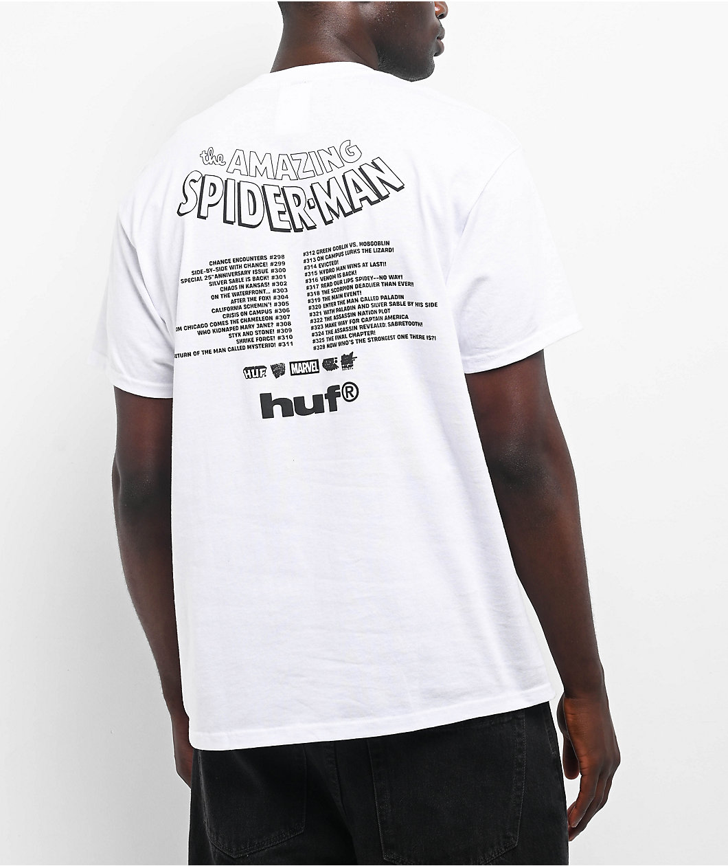 HUF x Spider-Man Three Hundred White T-Shirt