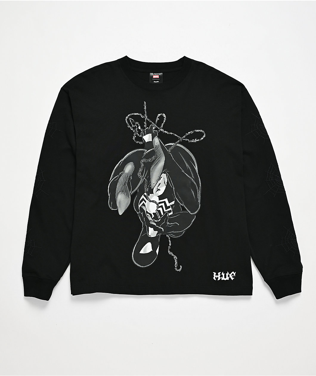 HUF x Spider-Man Upside Down Black Long Sleeve T-Shirt