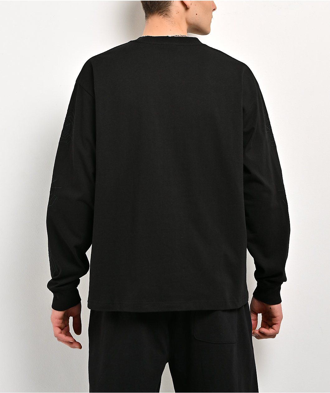 HUF x Spider-Man Upside Down Black Long Sleeve T-Shirt