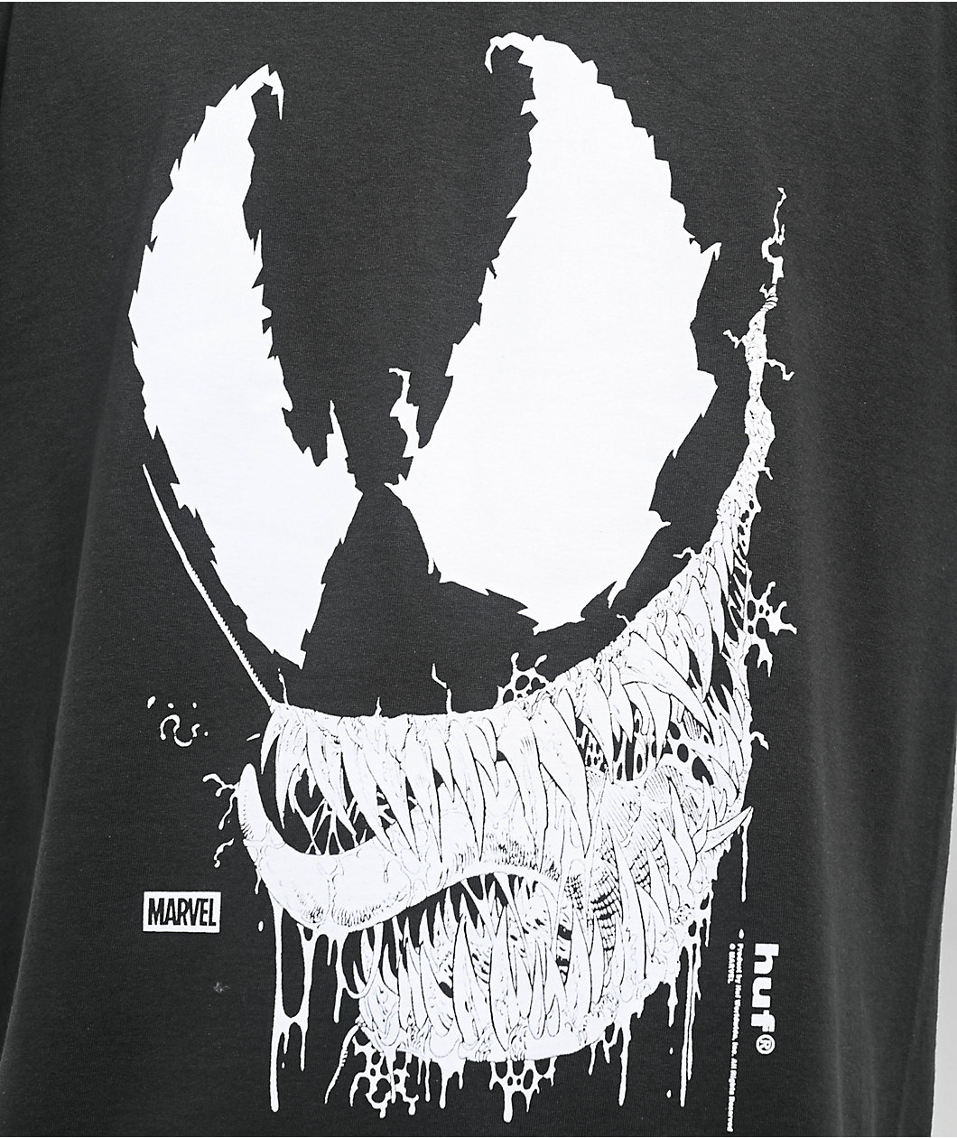 HUF x Spider-Man Vile Washed Black T-Shirt