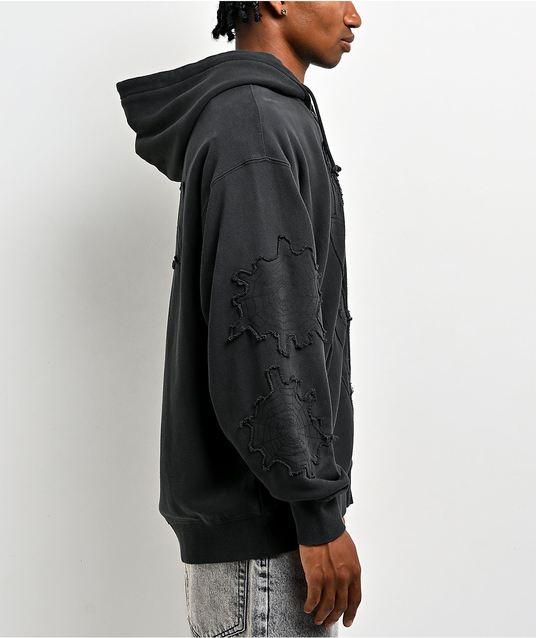 HUF x Spider-Man Web Black Wash Zip Hoodie