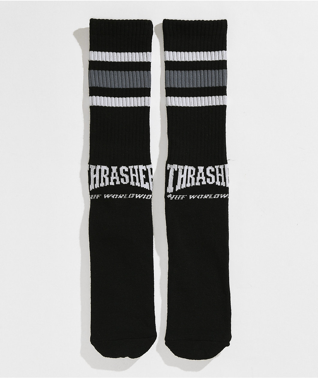 HUF x THRASHER Black Crew Socks