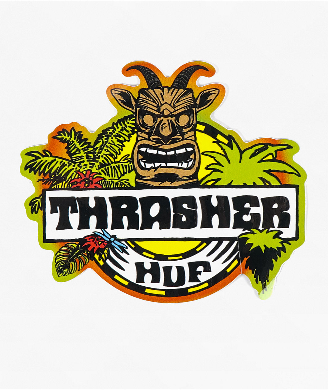 HUF x Thrasher Green Sticker