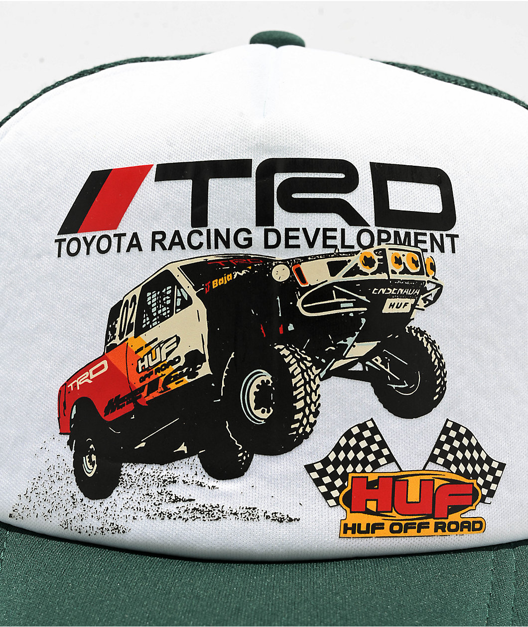 HUF x Toyota Racing Development Off Road Green Trucker Hat