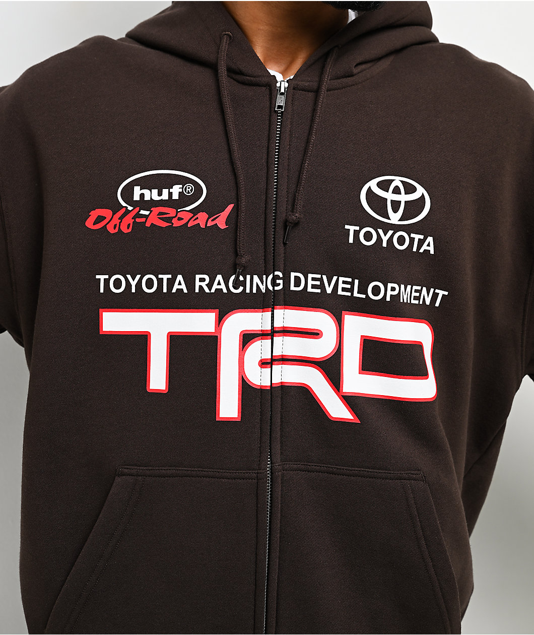 HUF x Toyota TRD Motor Brown Zip Hoodie