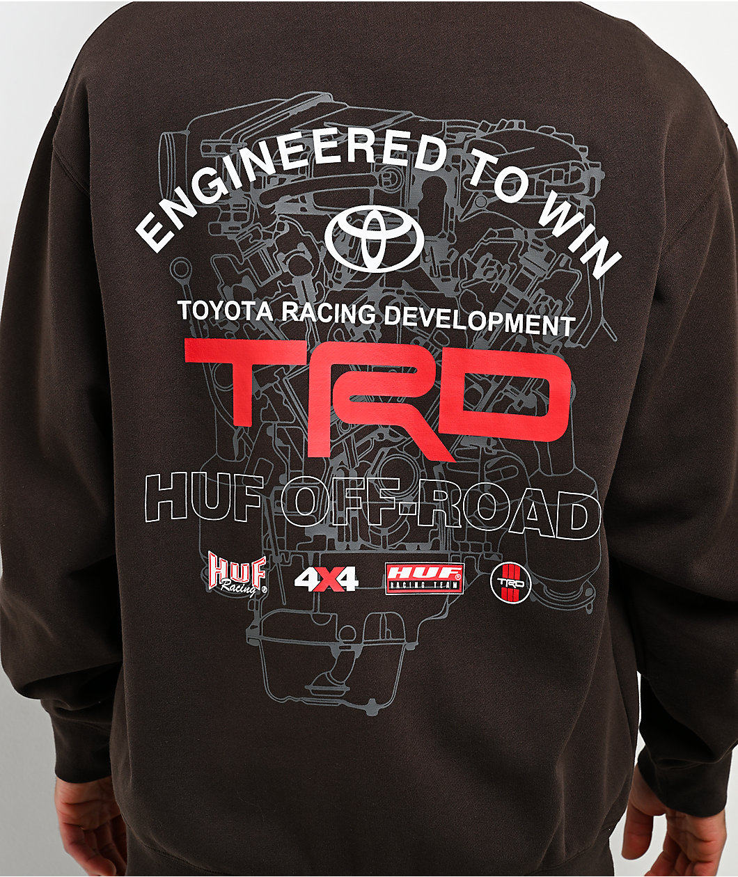 HUF x Toyota TRD Motor Brown Zip Hoodie