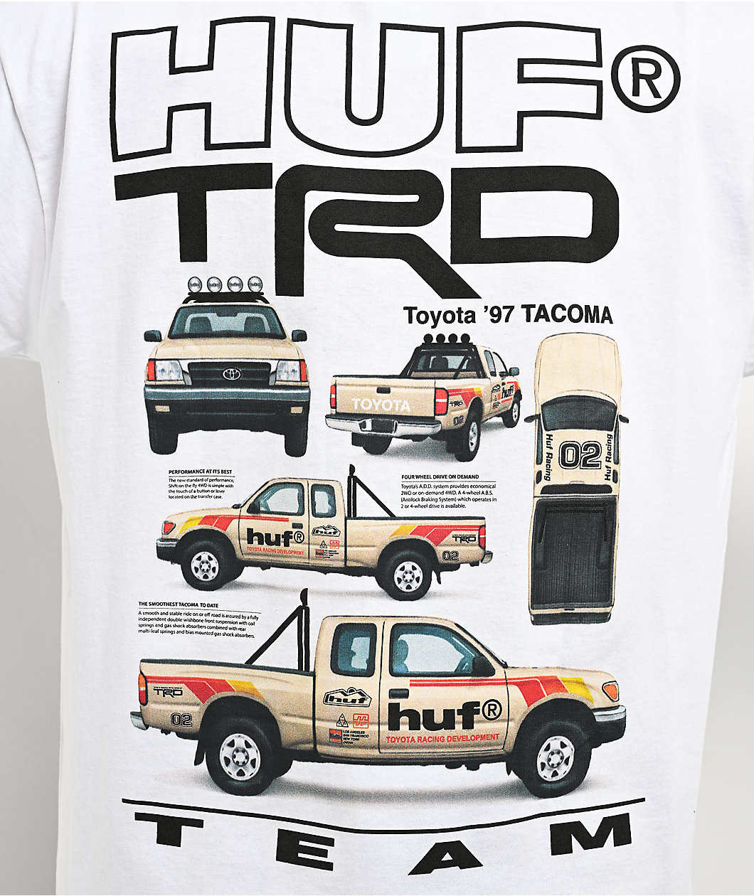 HUF x Toyota TRD Tacoma White T-Shirt