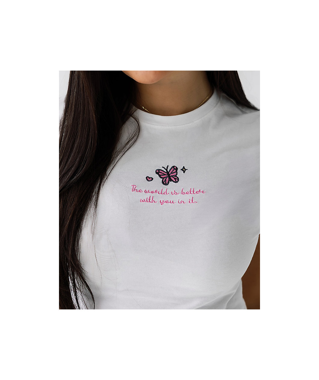 Happy Camp3r Butterfly Baby White T-Shirt