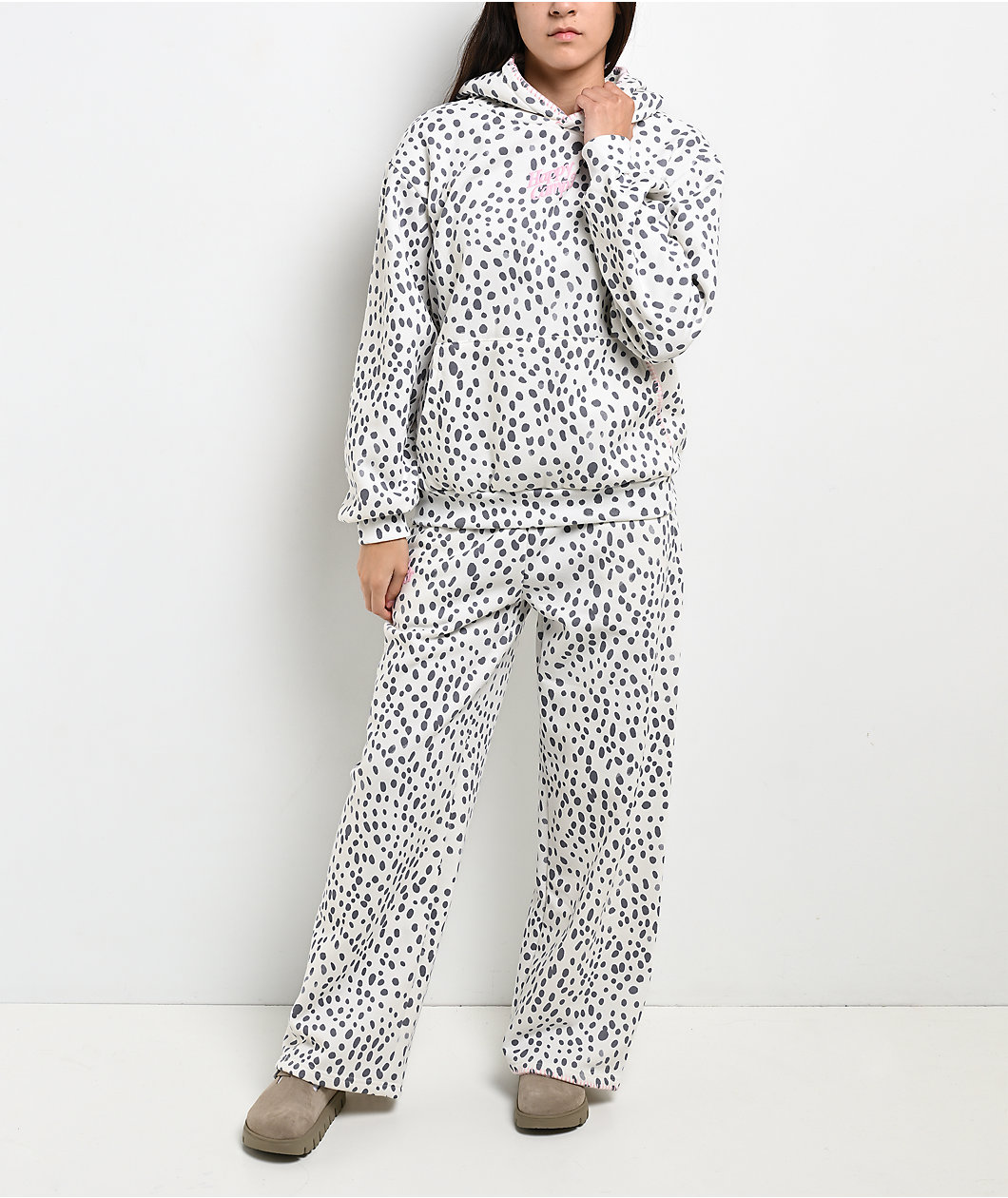 Happy Camp3r Dalmatian Darling White Sweatpants