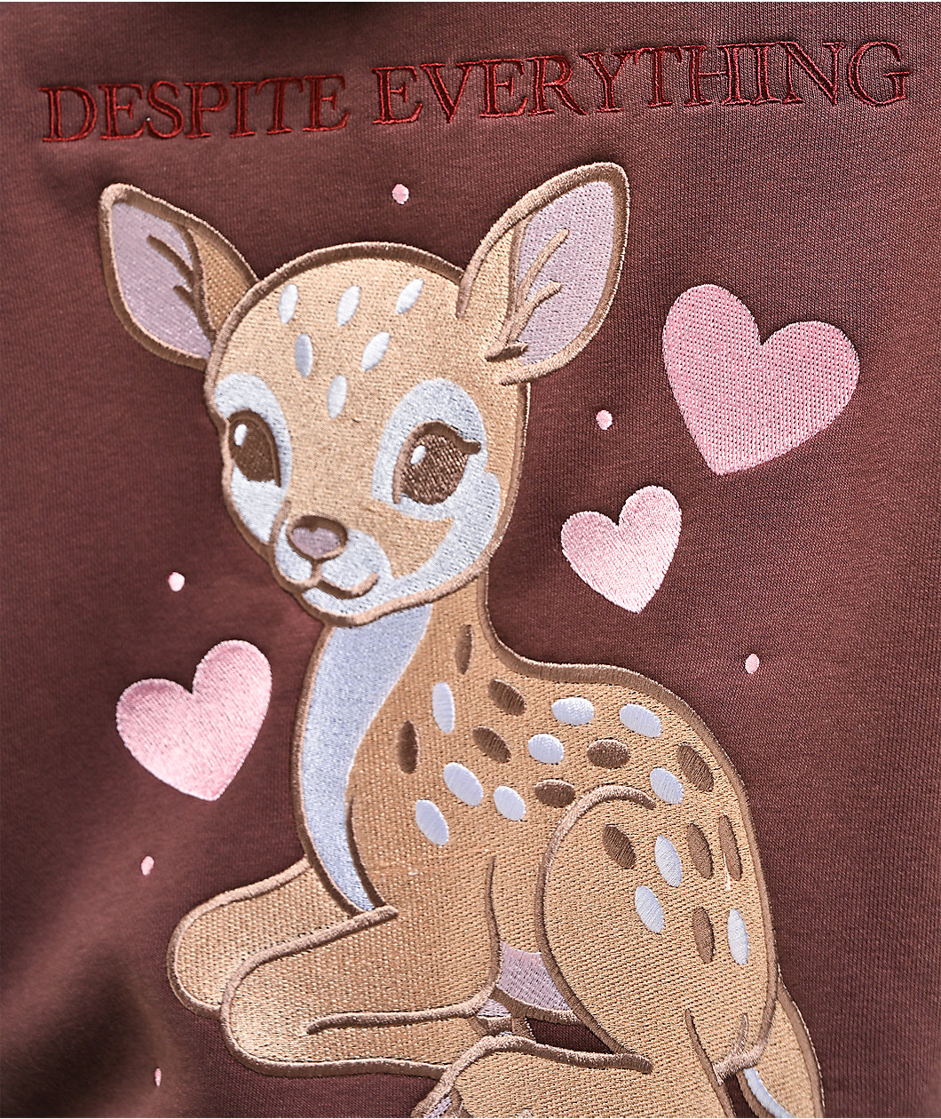 Happy Camp3r Fawn Love Brown Zip Hoodie