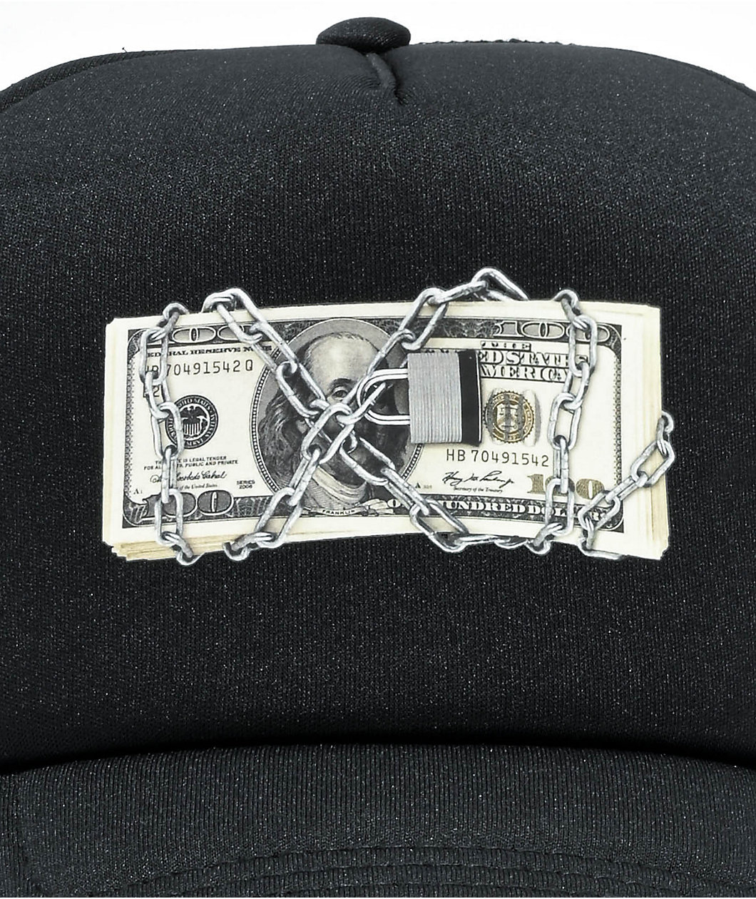 Hasta Muerte Money On Lock Black Trucker Hat