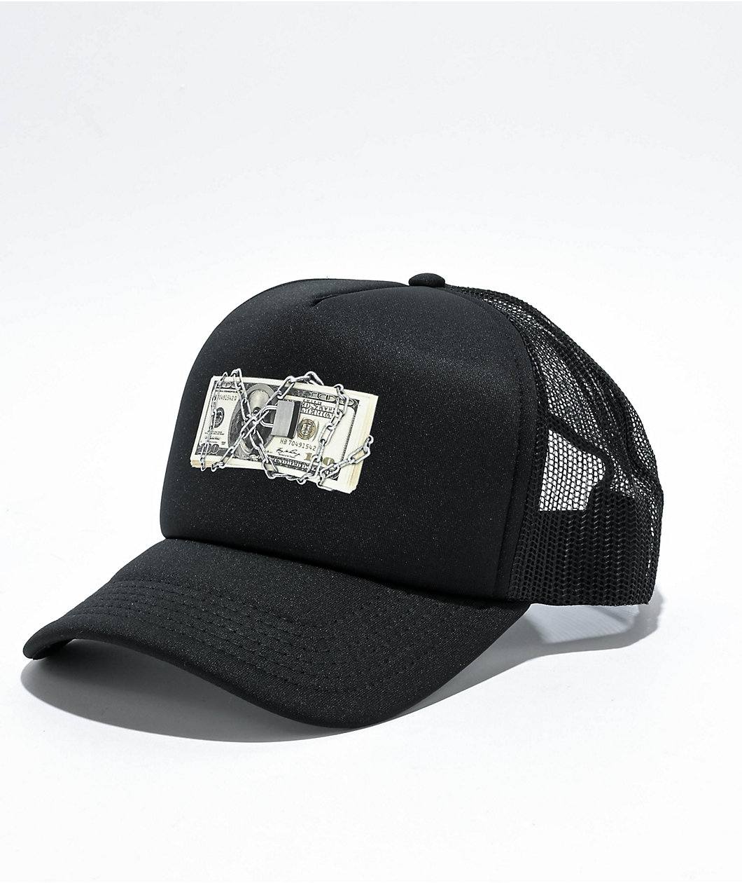 Hasta Muerte Money On Lock Black Trucker Hat