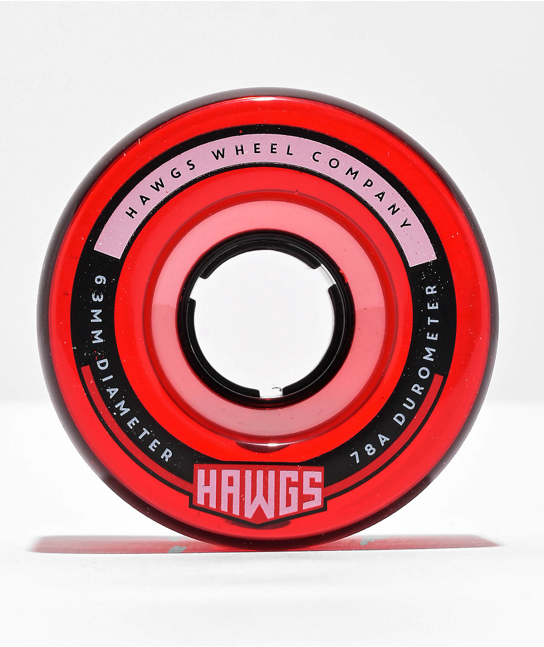 Hawgs Fatty 63mm 78a Clear Red Cruiser Wheels