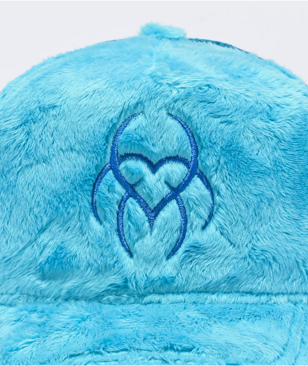 Hazheart Logo Blue Fuzzy Trucker Hat