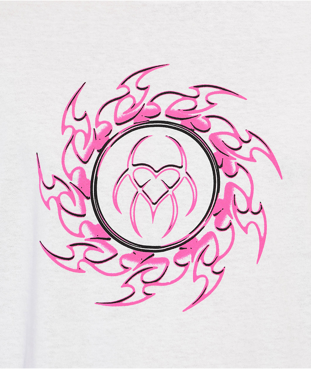Hazheart Pink Flame White T-Shirt