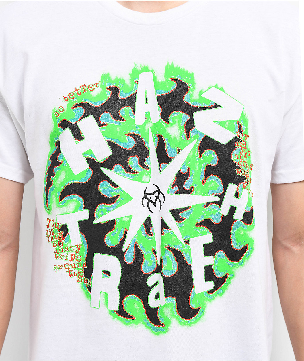 Hazheart Swirl White T-Shirt