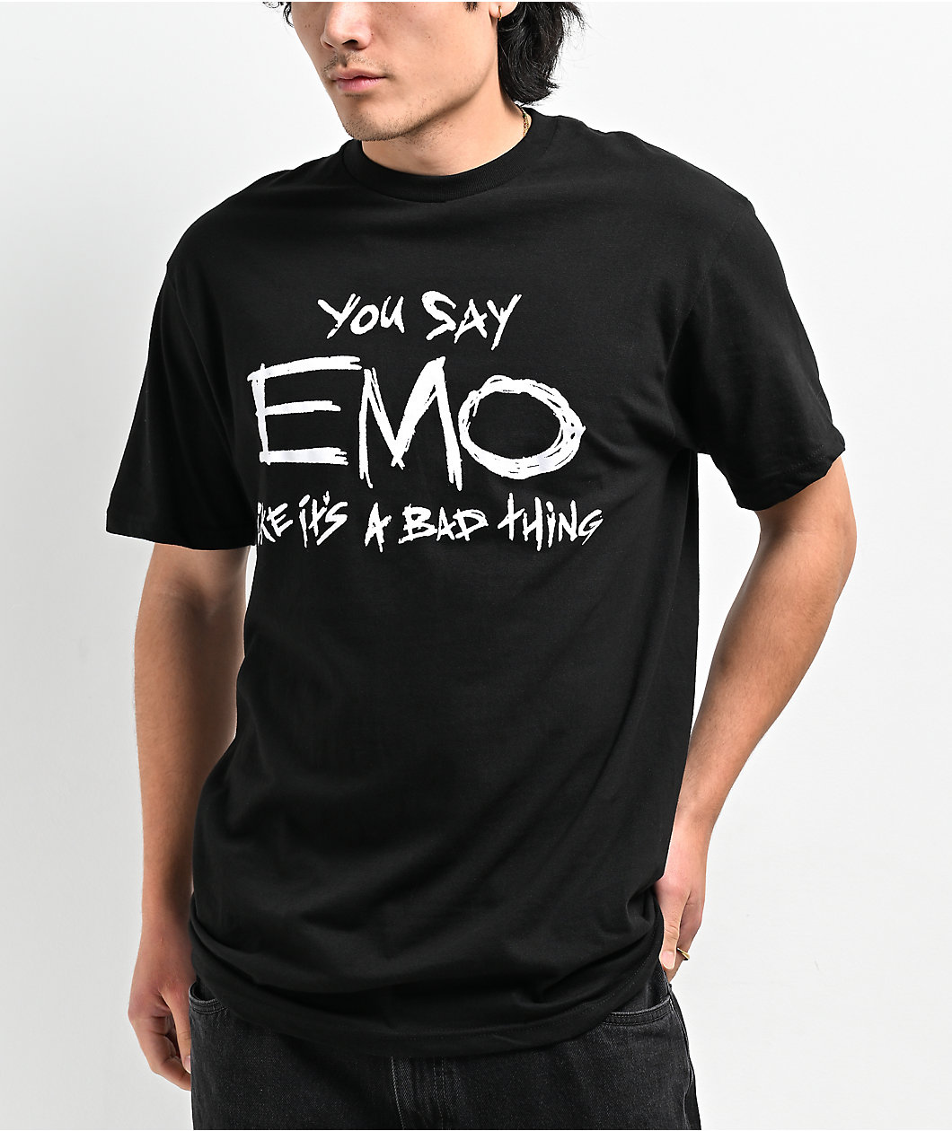 Hazheart x Emo Nite You Say Emo Black T-Shirt