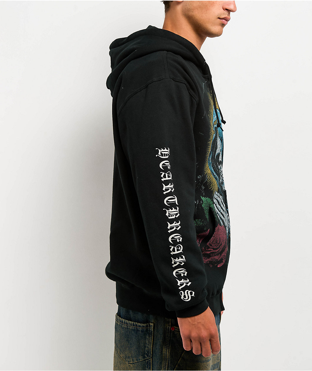 Heartbreakers Club Blessed Black Zip Hoodie