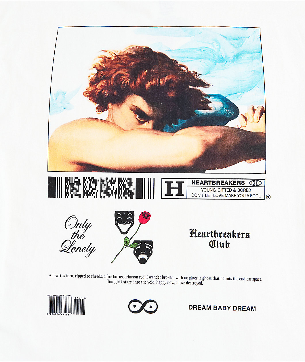 Heartbreakers Club Fallen White Heavyweight T-Shirt