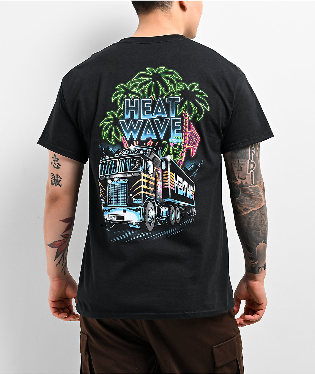 Heat Wave Big Rig Black T-Shirt