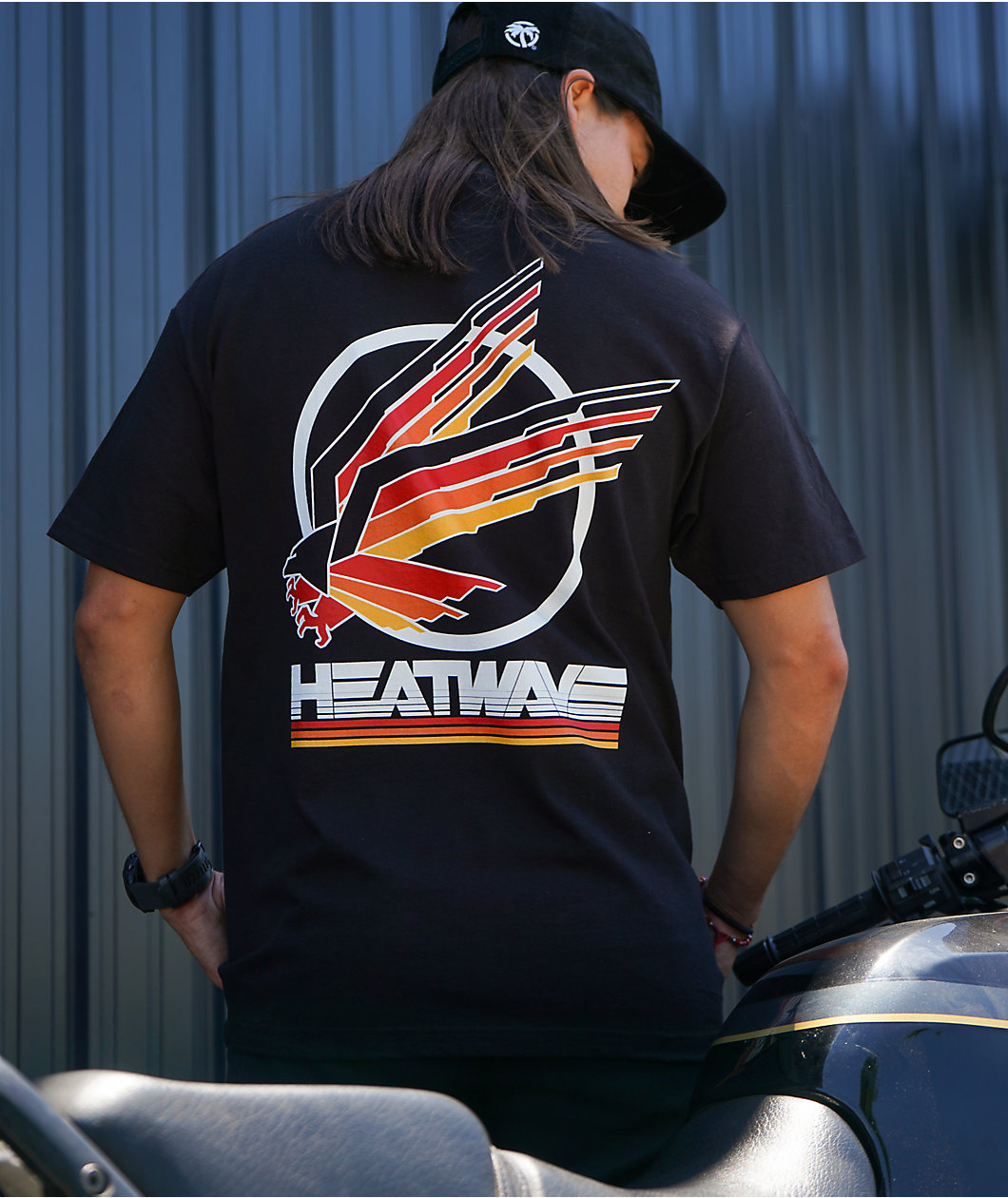 Heat Wave Eagle Black T-Shirt