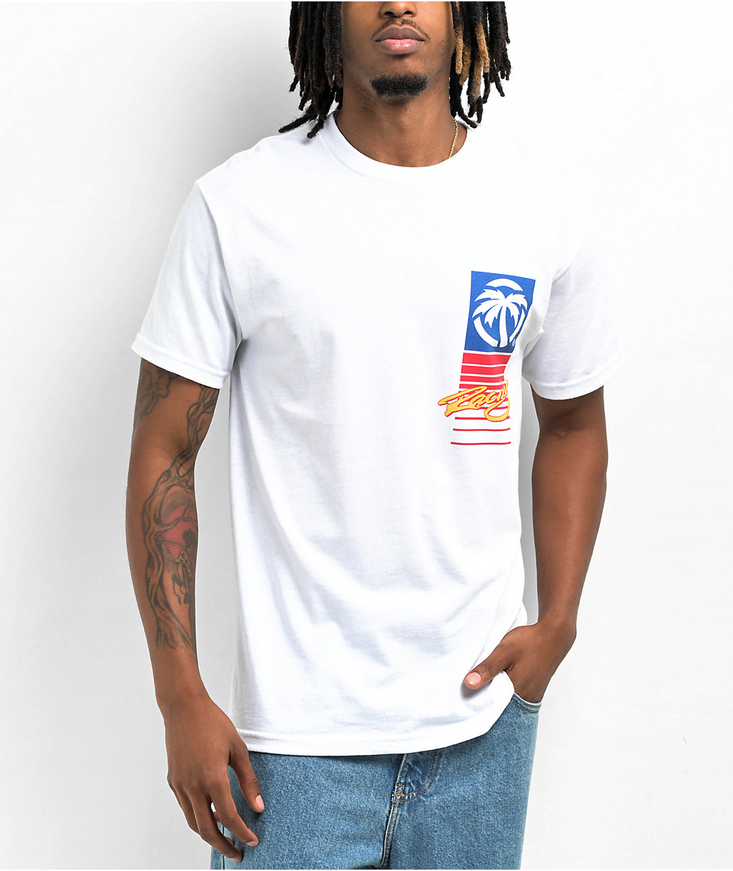 Heat Wave Highlighter Trucker White T-Shirt