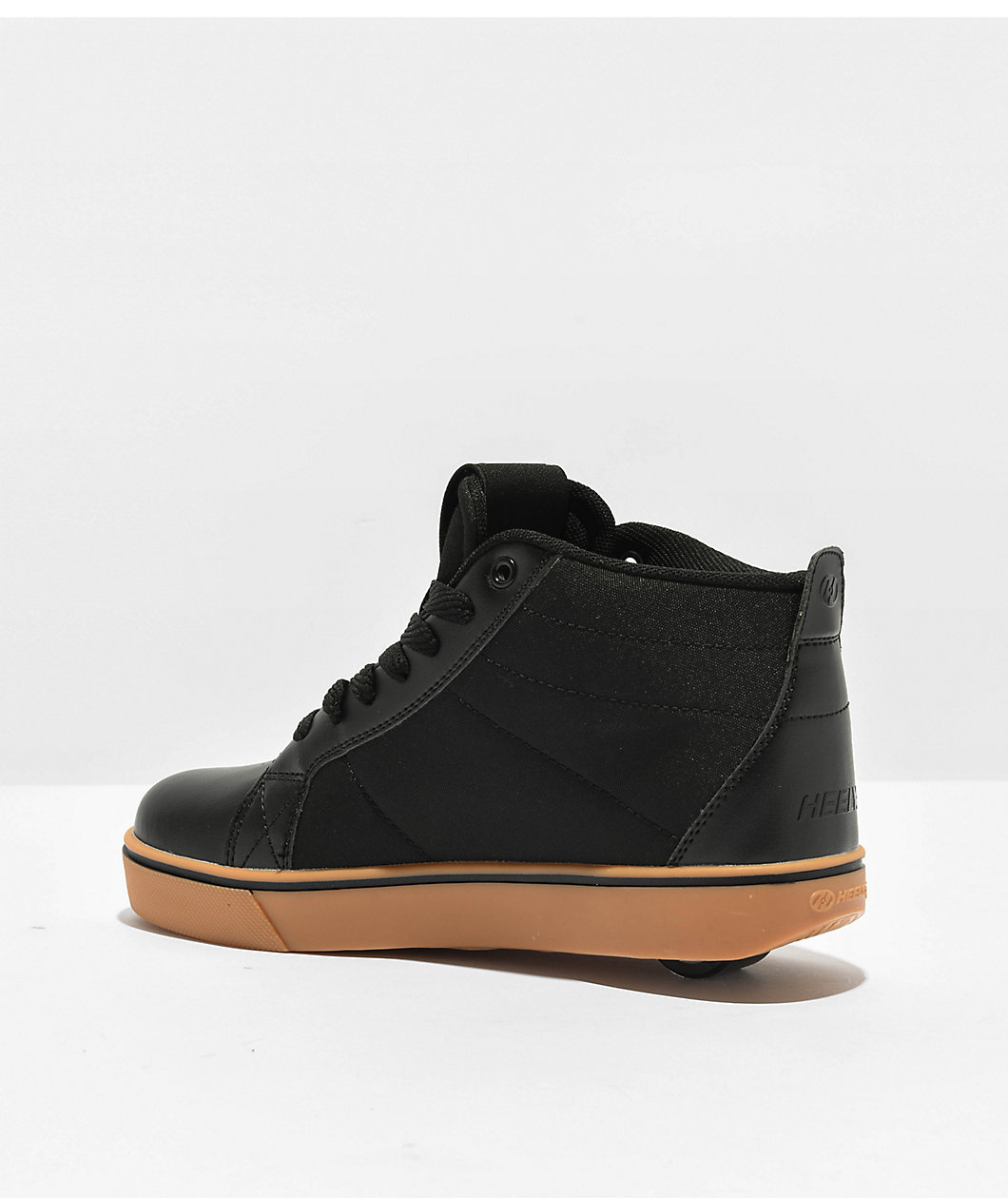 Heelys Kids Racer Mid Black & Gum Shoes
