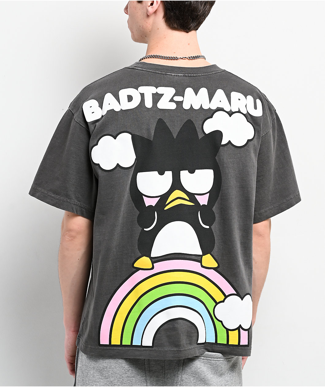 Hello Kitty® & Friends | A.LAB Badtz-maru™ Over The Rainbow Vintage Black T-Shirt