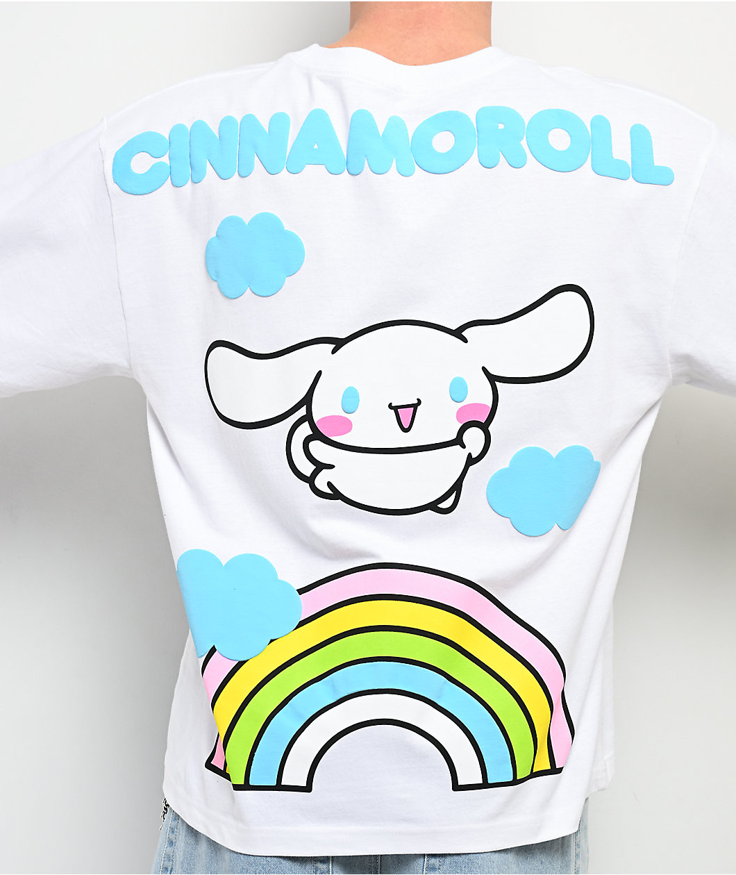 Hello Kitty® & Friends | A.LAB Cinnamoroll™ Over The Rainbow White T-Shirt