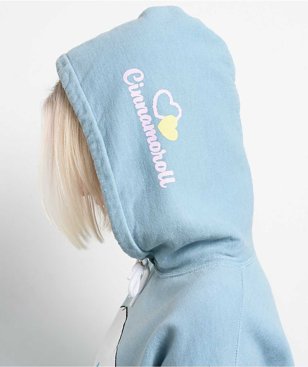 Hello Kitty® & Friends | A.LAB Cinnamoroll™ Pink Ribbon Blue Hoodie