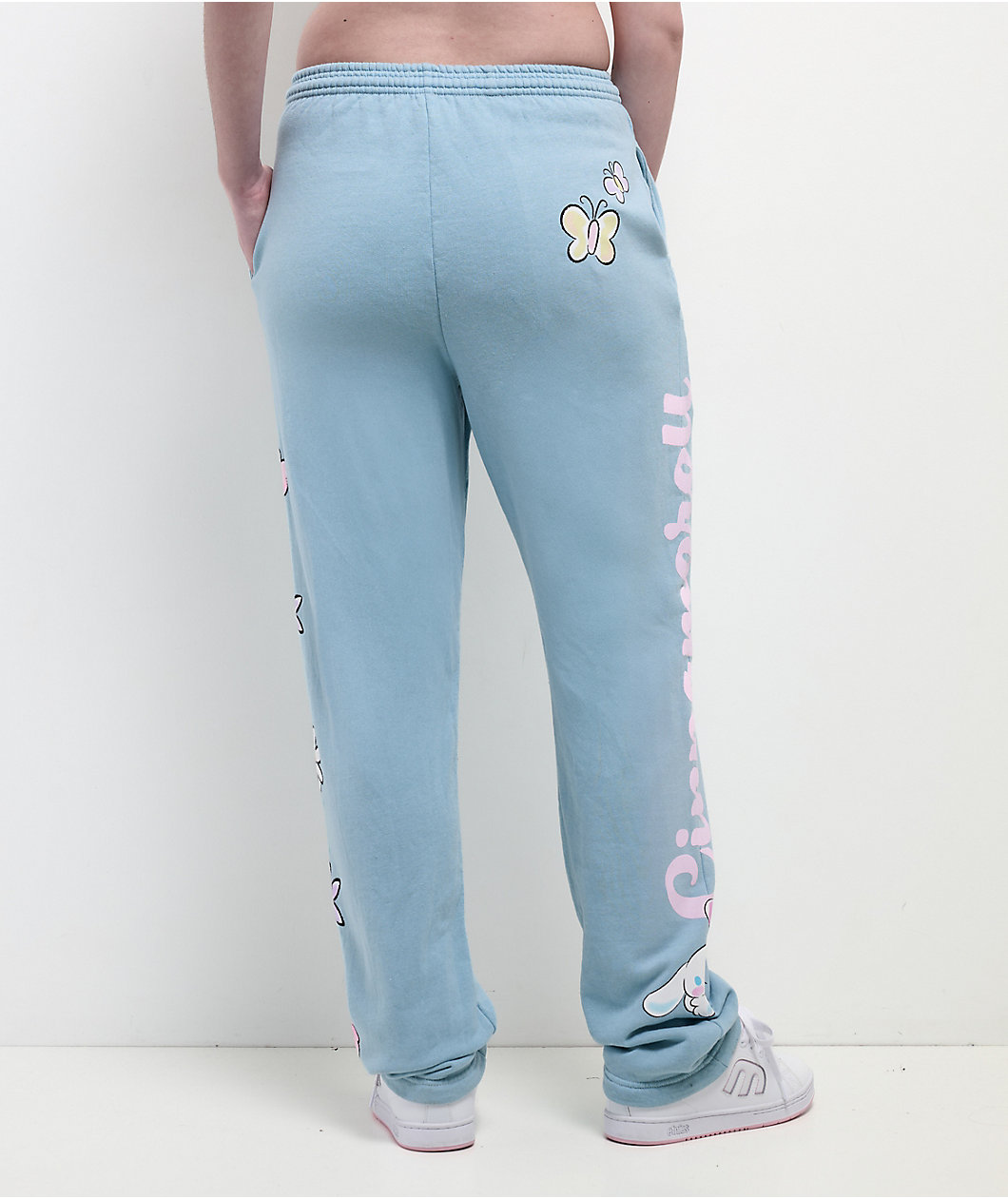 Hello Kitty® & Friends | A.LAB Cinnamoroll™ Pink Ribbon Blue Sweatpants