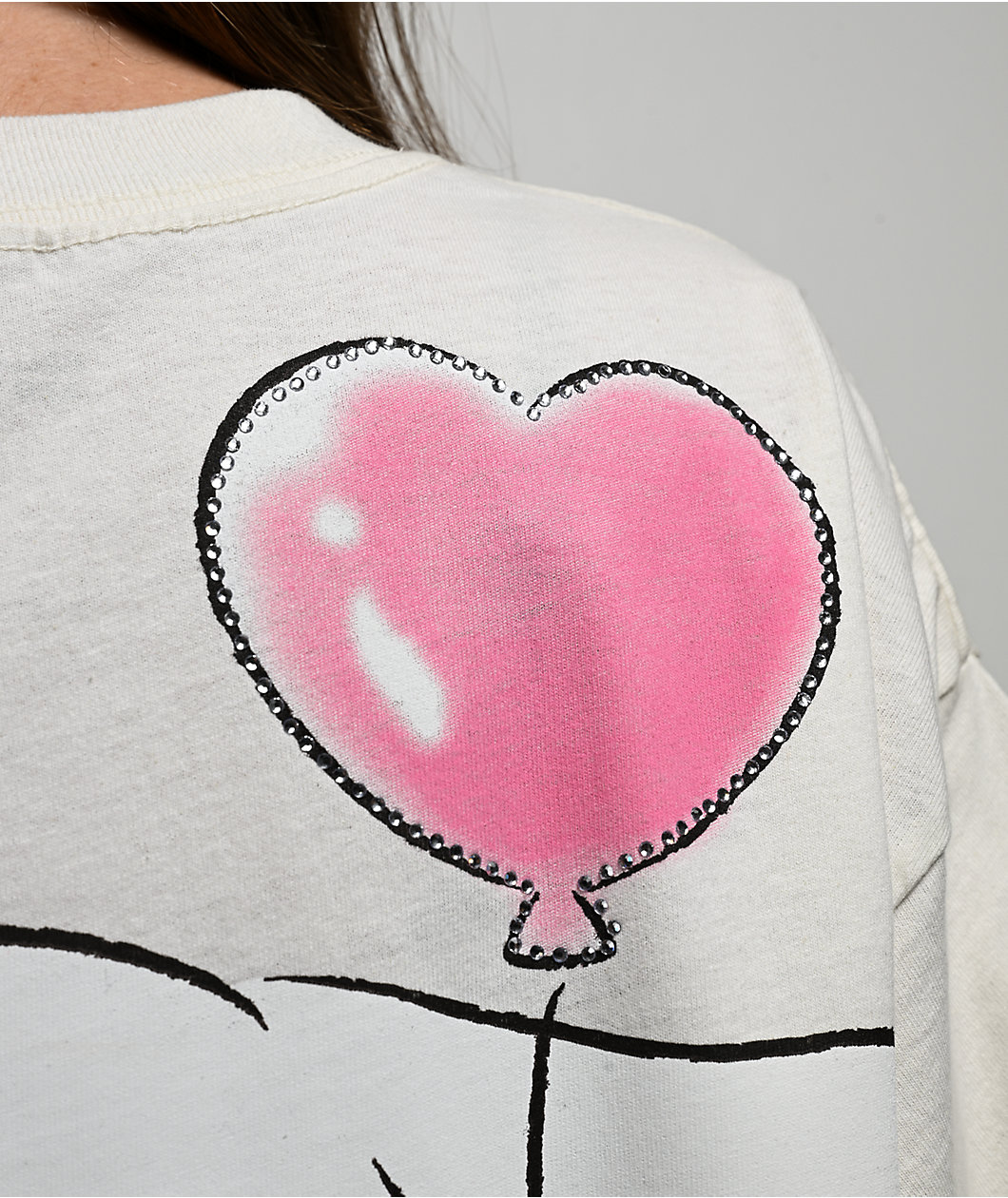 Hello Kitty® & Friends | A.LAB Cinnamoroll™ Pink Ribbon White T-Shirt
