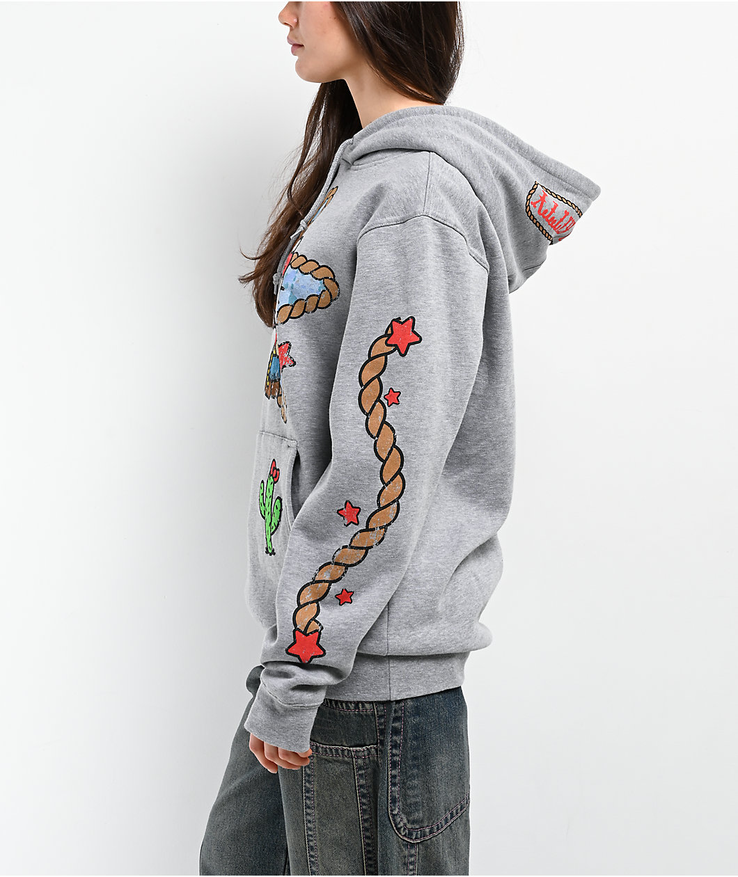 Hello Kitty® & Friends | A.LAB Hello Kitty® Cowgirl Heather Grey Hoodie
