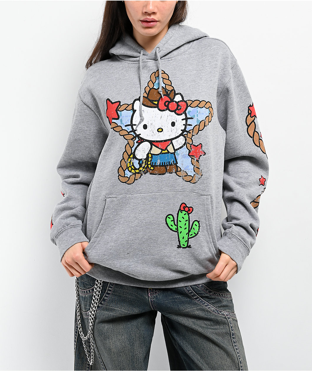 Hello Kitty® & Friends | A.LAB Hello Kitty® Cowgirl Heather Grey Hoodie