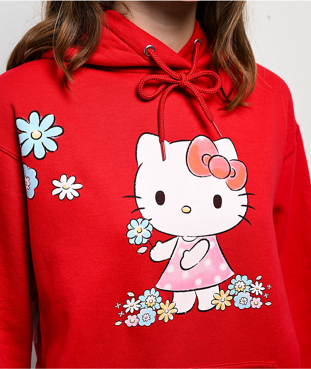 Hello Kitty® & Friends | A.LAB Hello Kitty® Pink Ribbon Red Hoodie
