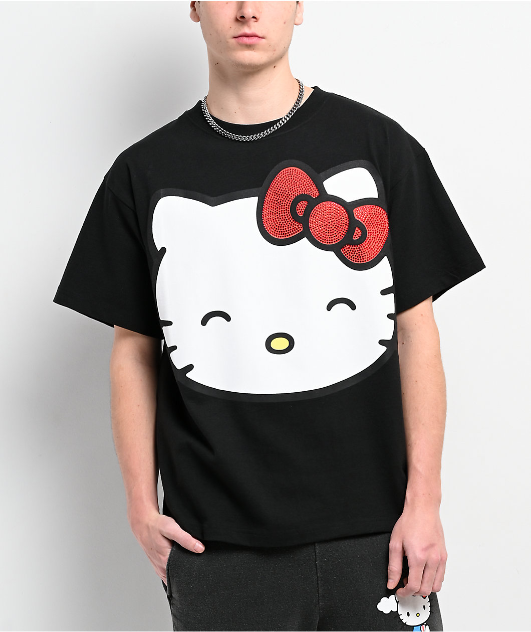Hello Kitty® & Friends | A.LAB Hello Kitty Over The Rainbow Black T-Shirt